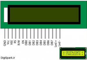 آموزش جامع راه اندازی LCD کاراکتری - دیجی اسپارک