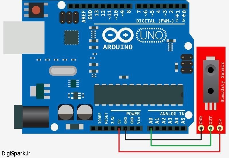 اتصال سنسور hih-4030 به آردوینو arduino