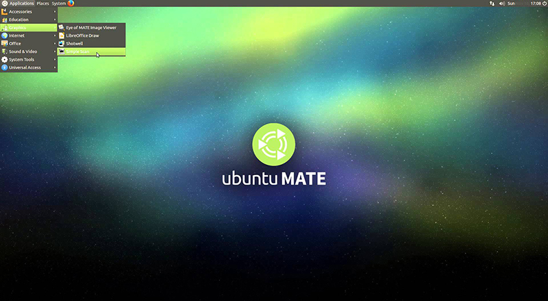 صفحه لاگین سیستم عامل اوبونتو میت Ubuntu Mate