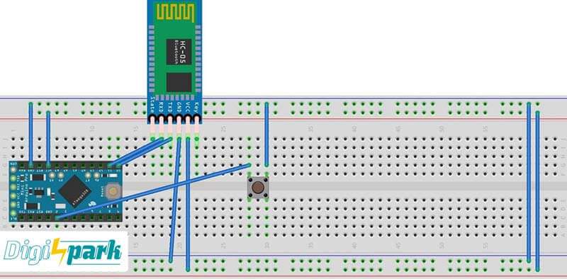 مدیریت برد رزبری پای RPI توسط برد آردوینو Arduino از طریق بلوتوث BT دیجی اسپارک