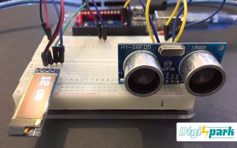 آموزش ساخت پروژه تشخیص فاصله ماژول SRF04 و Arduino با نمایشگر OLED - دیجی اسپارک
