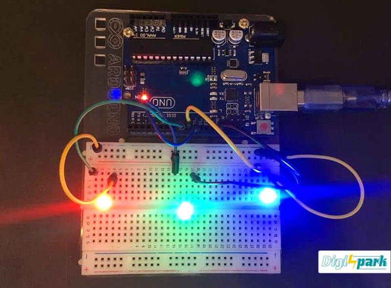کنترل LED با GUI در نرم افزار پروسسینگ Arduino - دیجی اسپارک