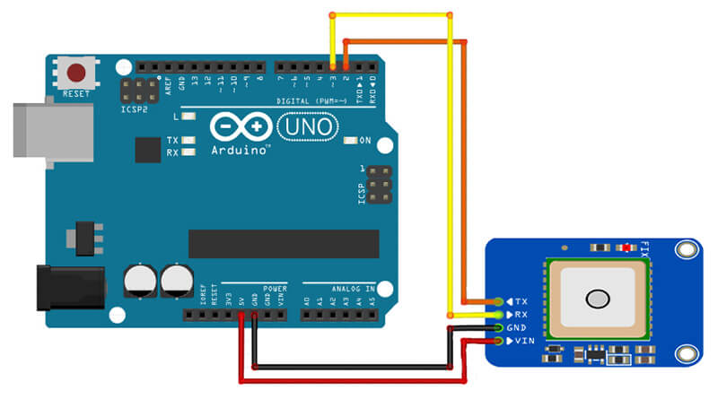 gps neo6 module arduino tutorial-digispark