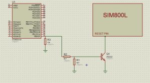 شماتیک کنترل وضعیت اتصال ماژول SIM800L به کمک میکروکنترلر AVR - دیجی اسپارک