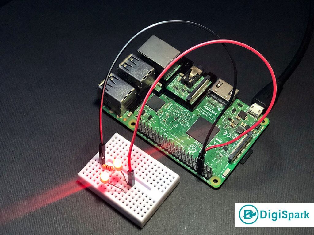 اجرای پایتون در رزبری پای و کنترل LED - دیجی اسپارک