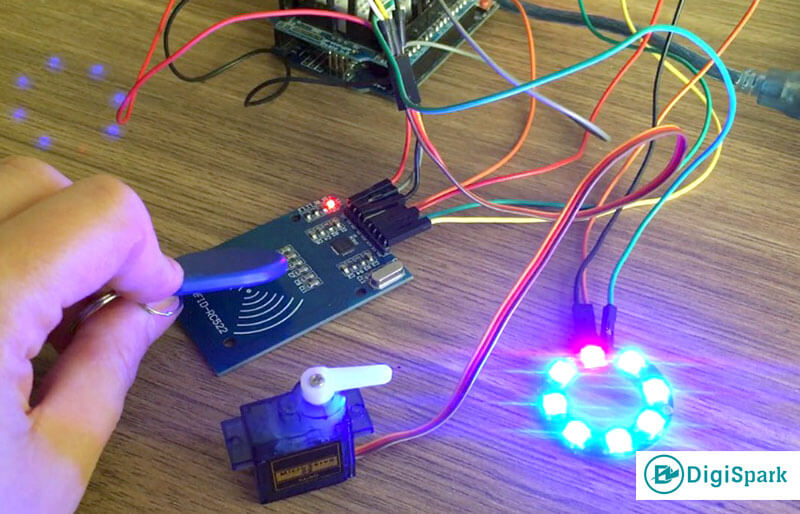 پروژه در بازکن RFID با LED neopixel - دیجی اسپارک