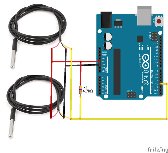 DIYables DS18B20 Temperature Sensor for Arduino, ESP32, ESP8266, Raspberry  Pi