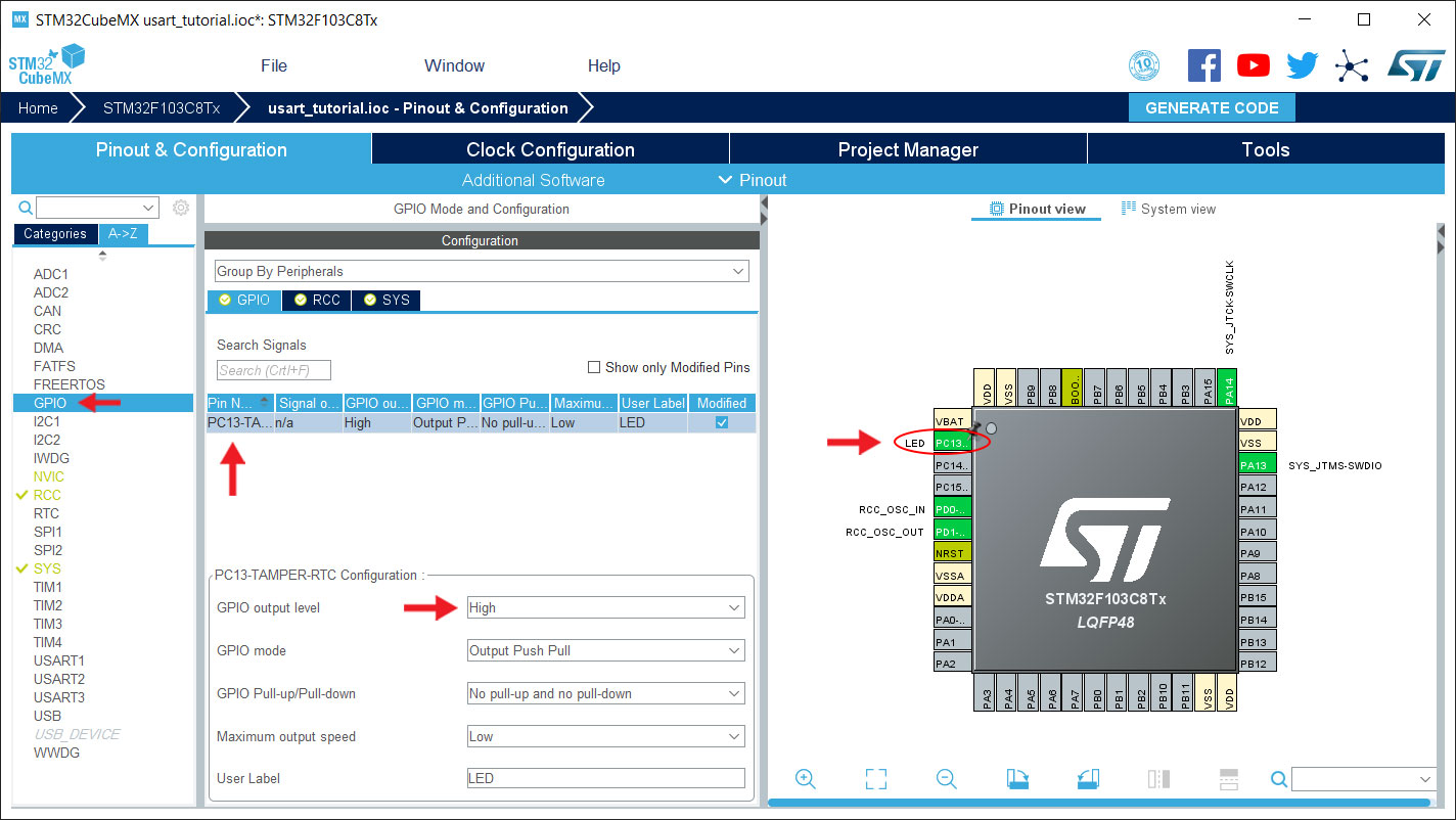 نرم افزار STM32CubeMX - دیجی اسپارک