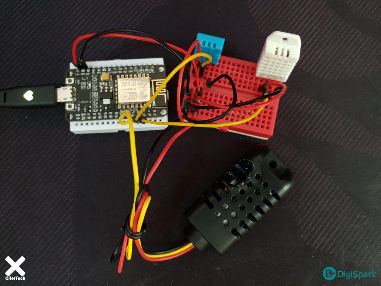 اتصال چندین سنسور DHT به برد Nodemcu - دیجی اسپارک