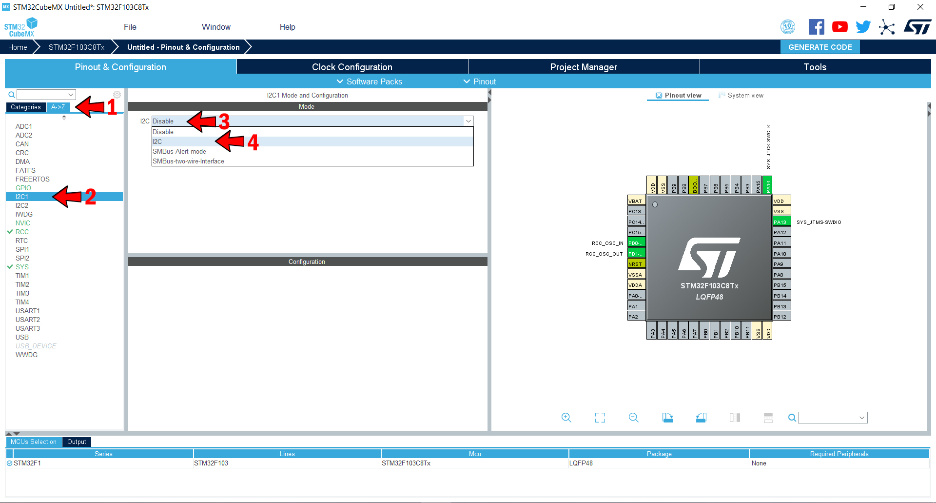 پیکربندی میکروکنترلر STM32 در نرم افزار STM32Cube - دیجی اسپارک