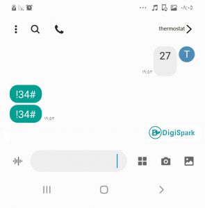 ارسال پیامک برای کنترل ترموستات هوشمند - دیجی اسپارک