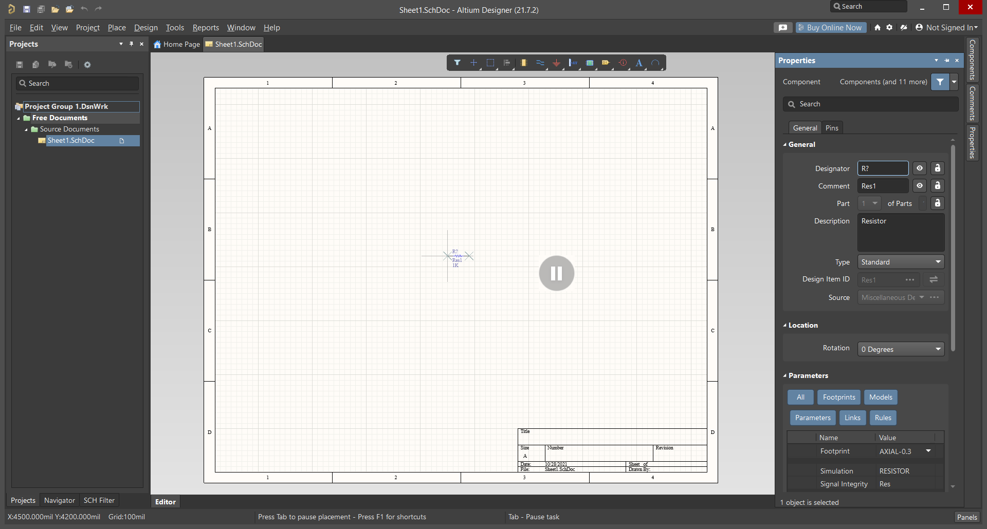 مراحل طراحی نقشه شماتیک در نرم افزار آلتیوم دیزاینر - دیجی اسپارک