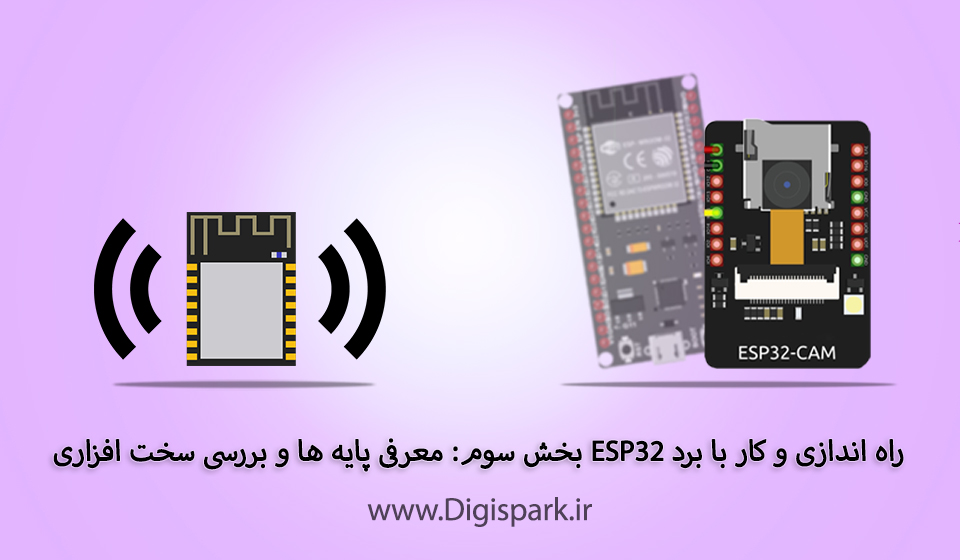 راه اندازی و کار با برد ESP32 بخش سوم: معرفی پایه ها و بررسی سخت افزاری ...