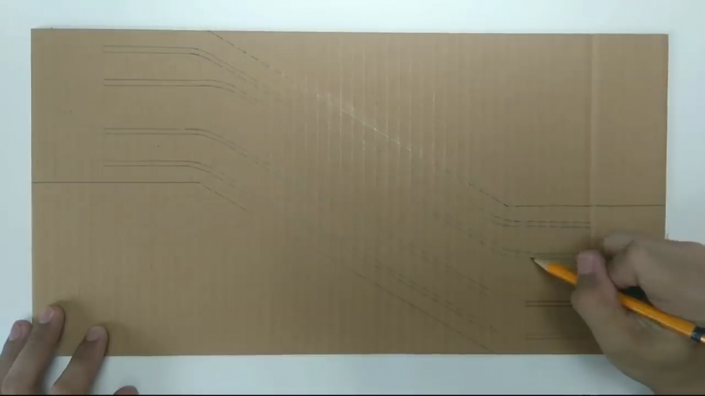 الگوی اولیه طرح کاردستی پله برقی با کارتن مقوایی - دیجی اسپارک