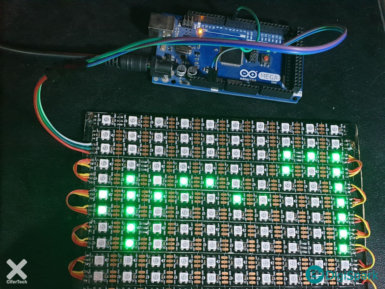 اتصالات LED ws2812 در ساخت تابلو روان با آردوینو - دیجی اسپارک