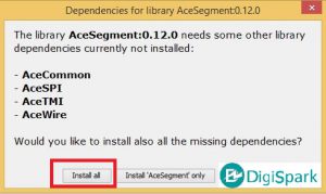 مشکلات نصب کتابخانه AceSegment در آردوینو - دیجی اسپارک
